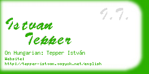 istvan tepper business card